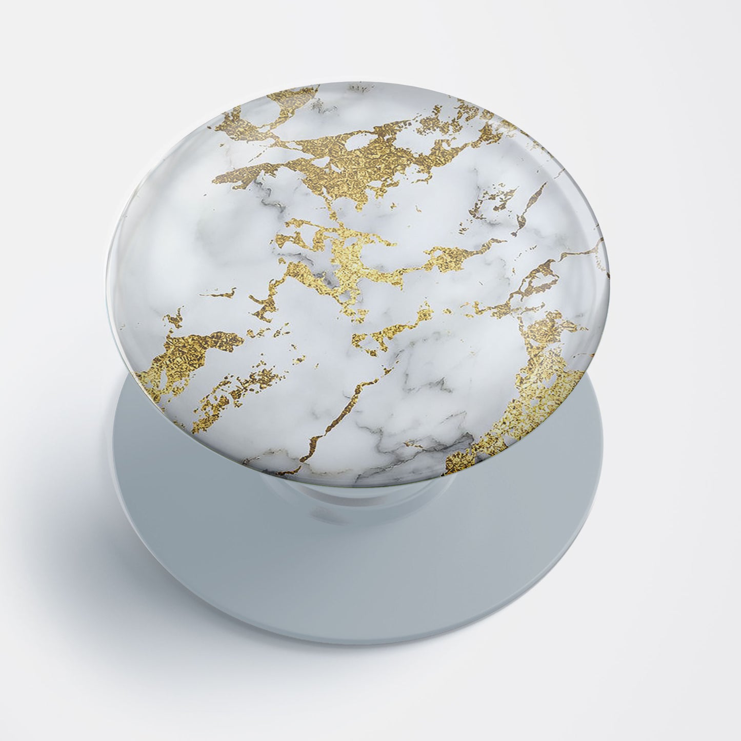 Gold Vein White Marble Gloss Pop Holder