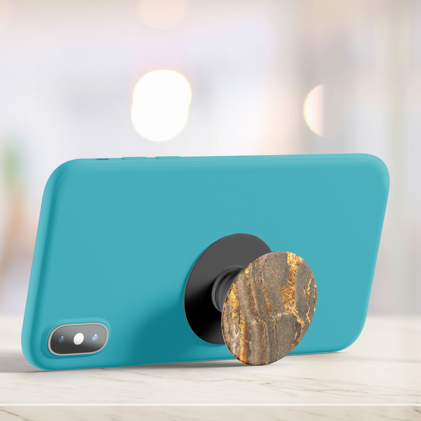 Gold Vein Marble Flat Pop Holder