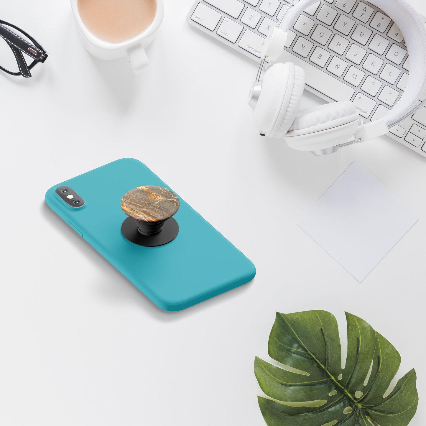 Gold Vein Marble Flat Pop Holder