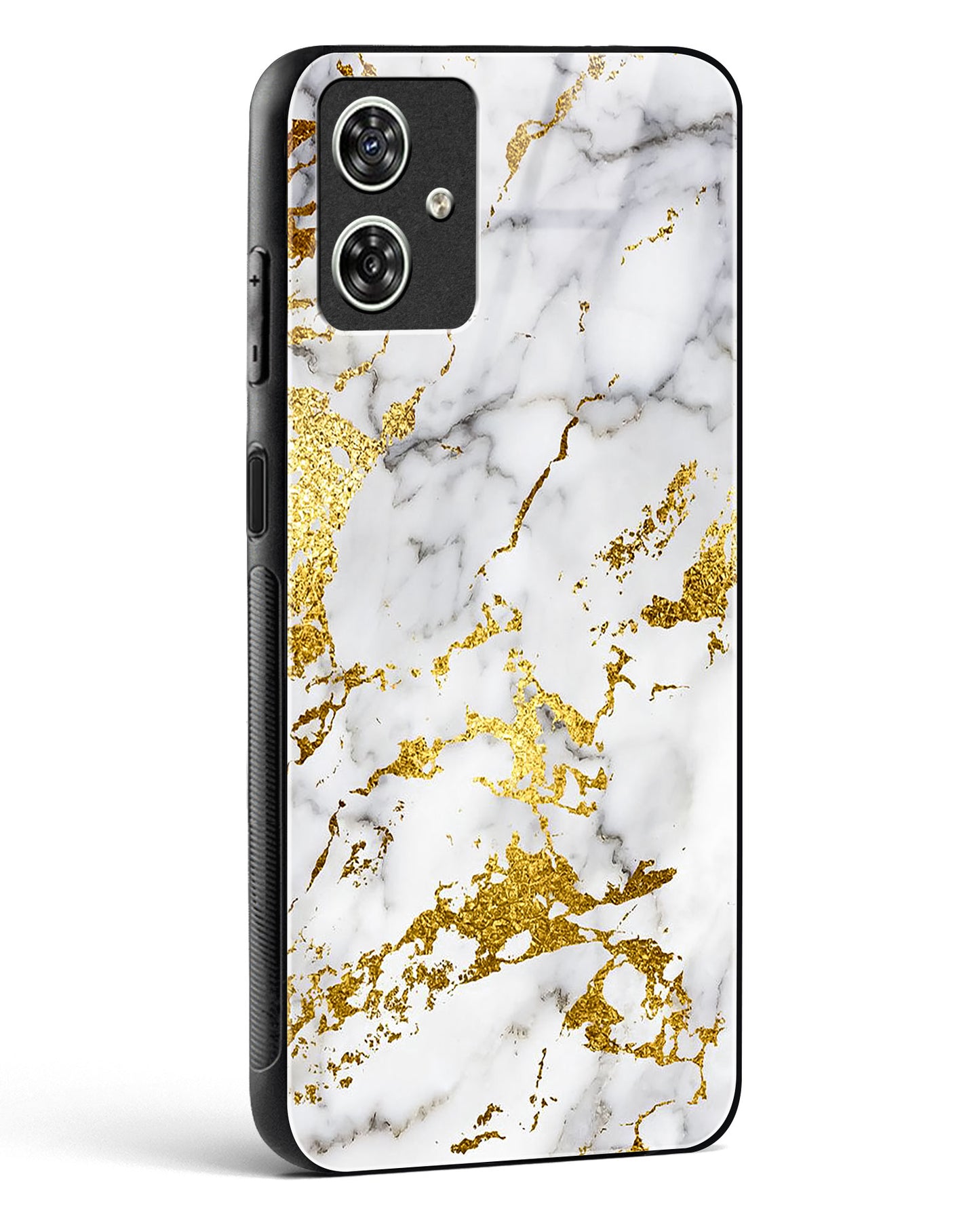 Gold Vein Marble Glass Phone Case-Moto G64 5G