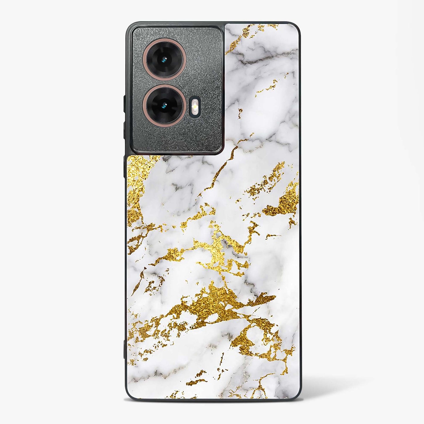 Gold Vein Marble Glass Phone Case-Moto G85 5G
