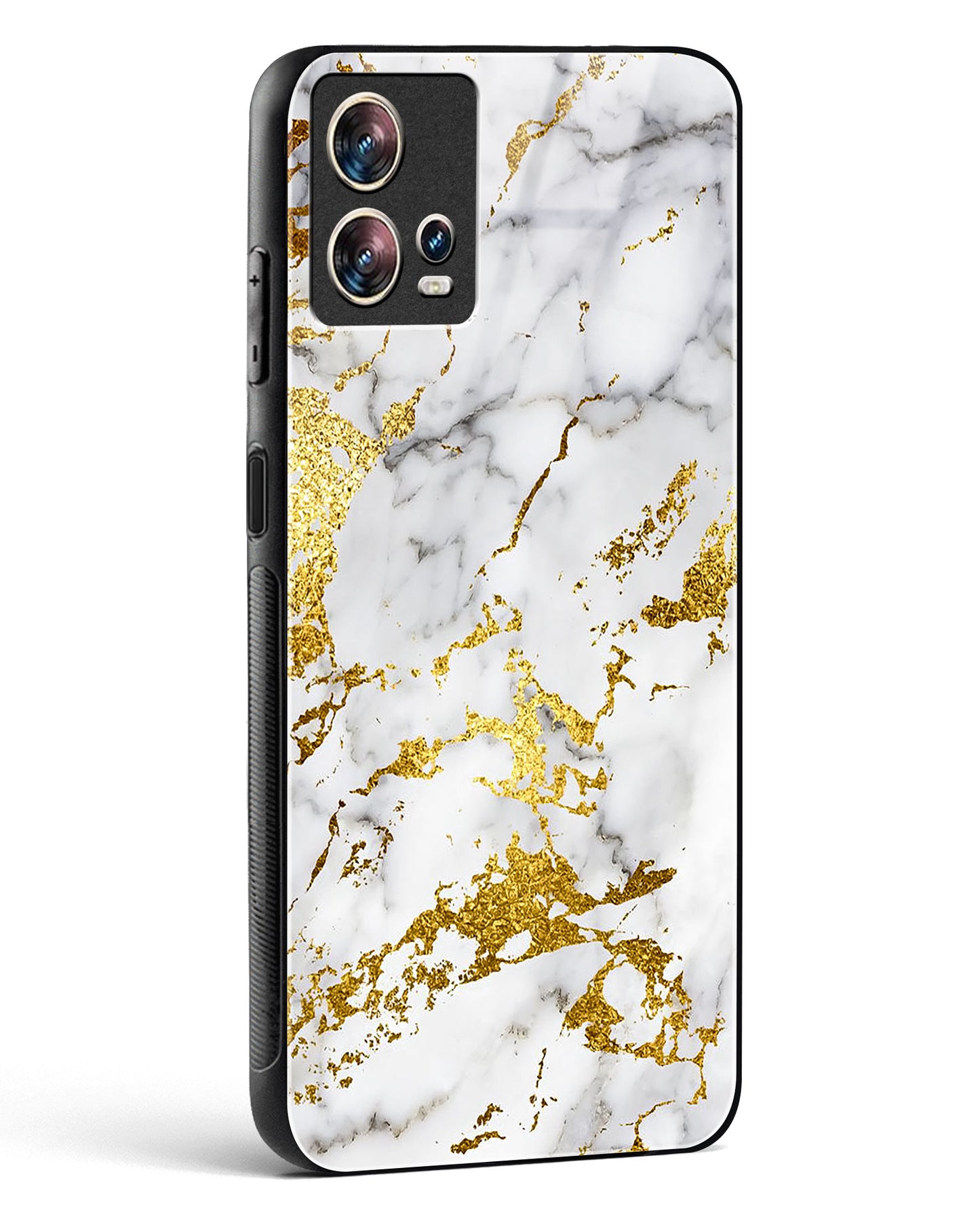 Gold Vein Marble Glass Phone Case-Motorola Edge 30 Fusion