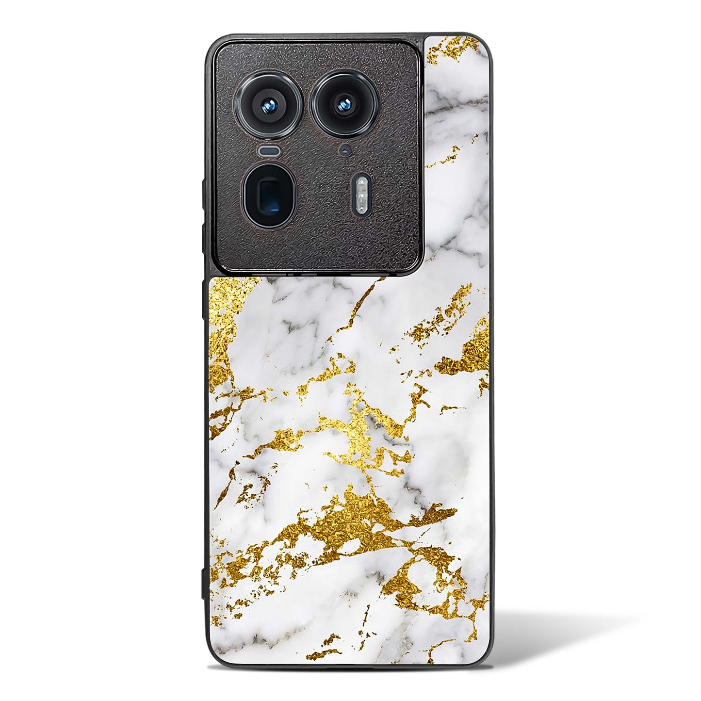 Gold Vein Marble Glass Phone Case-Motorola Edge 50 Ultra