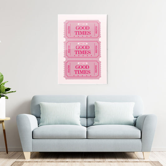 Good Times Ticket Art Metal-Poster