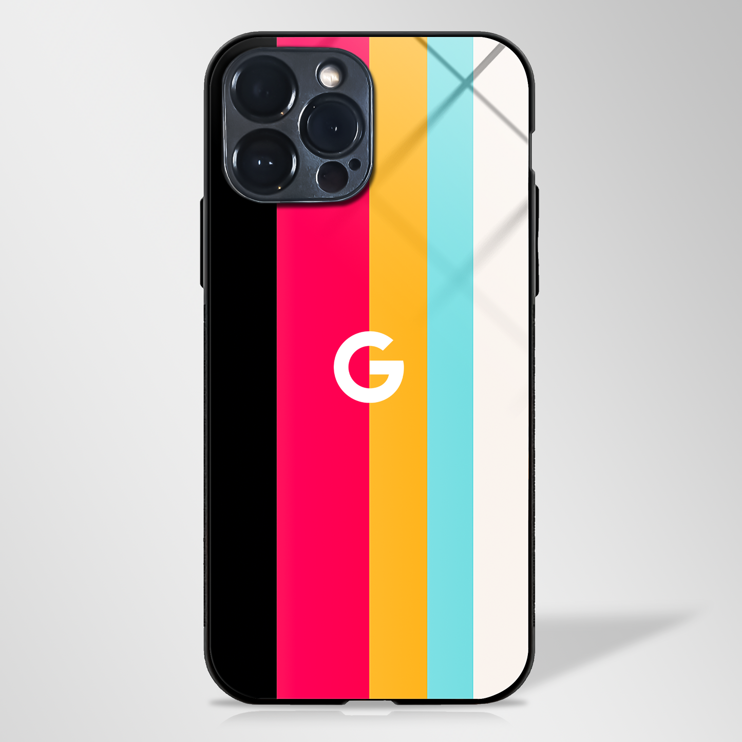 Retro Color Pattern Glass case - MW Stuffs