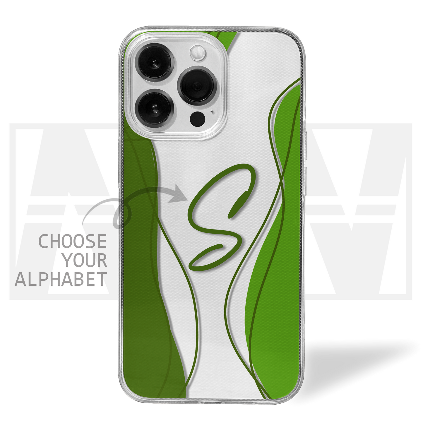 Personalized Letter Clear Silicone Case