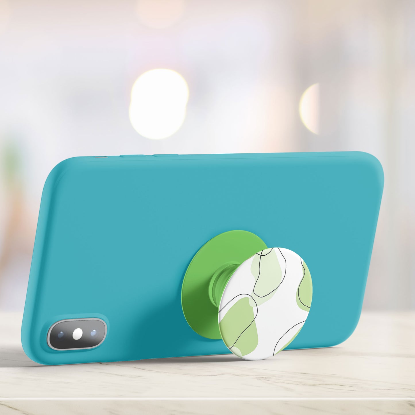Green Boho Flat Pop Holder