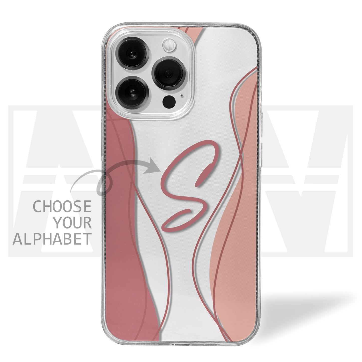 Personalized Letter Clear Silicone Case