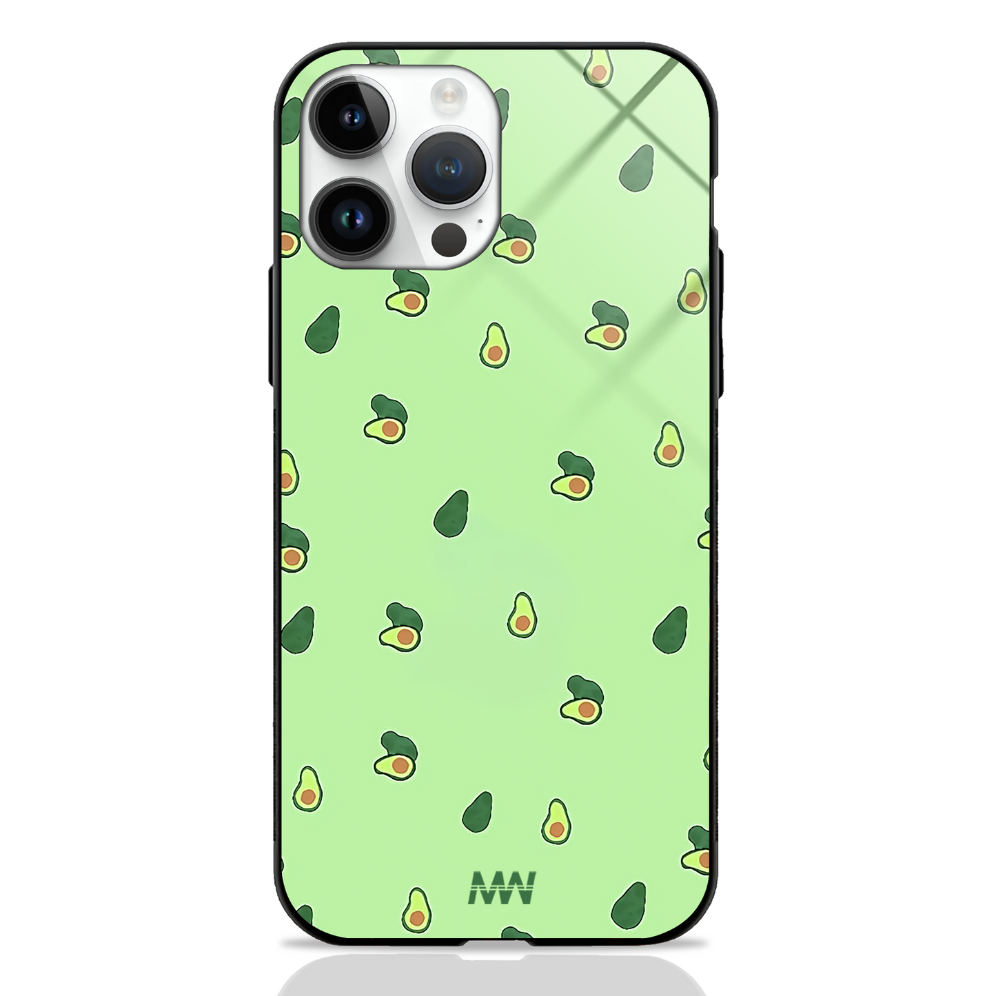 Guac Doodles Premium Glass Case - - MW Stuffs -