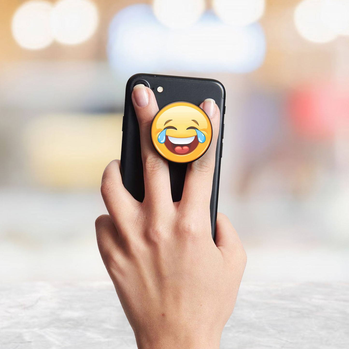 Ha Ha Emoji Flat Pop Holder