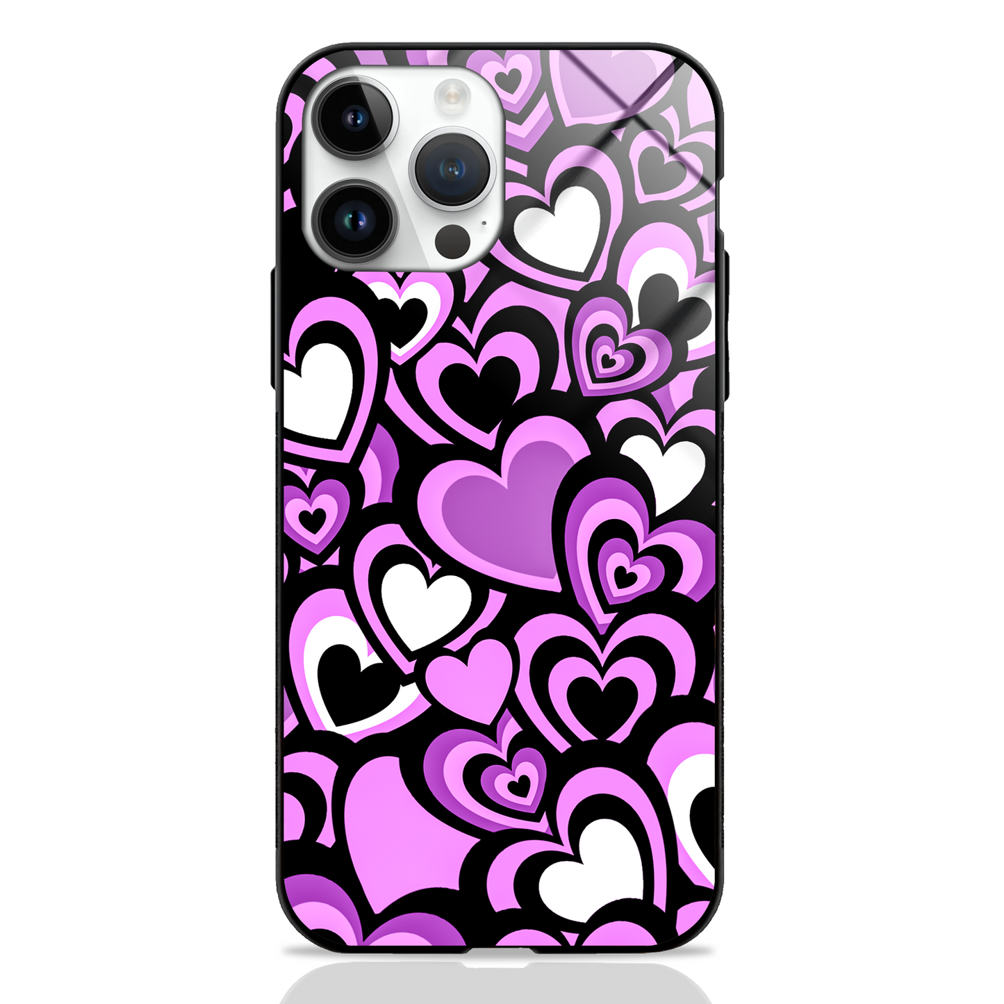 Hearty Hues Purple GLASS CASE - - MW Stuffs -