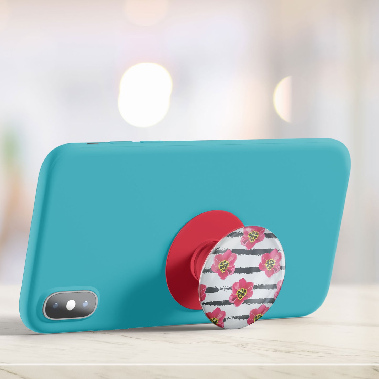 Hibiscus And Stripes Gloss Pop Holder