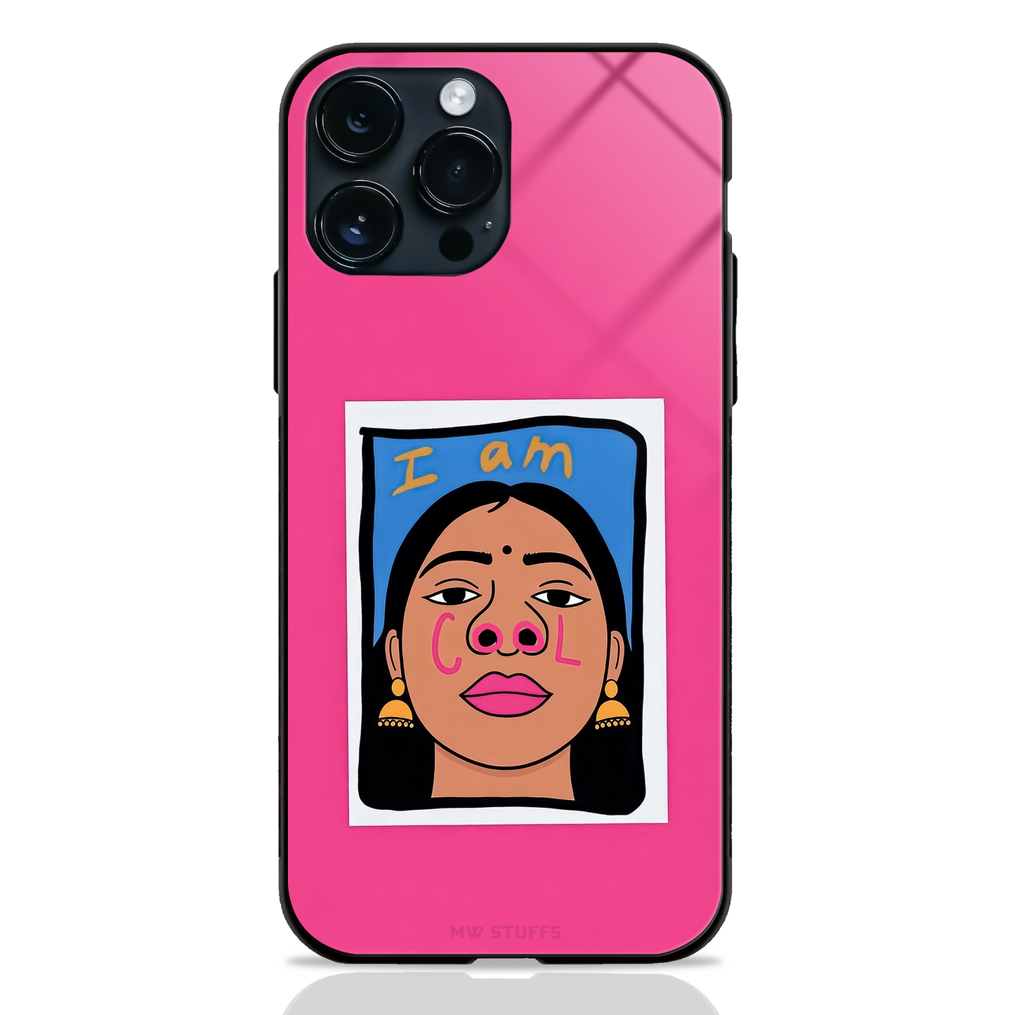 I Am COOL Era glass phone case