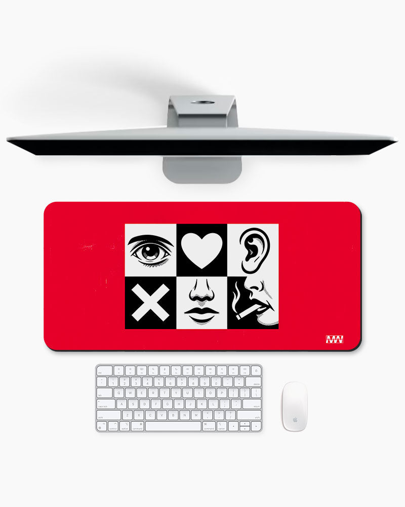 Icons of Impulse See Feel Hear Burn Deskmat