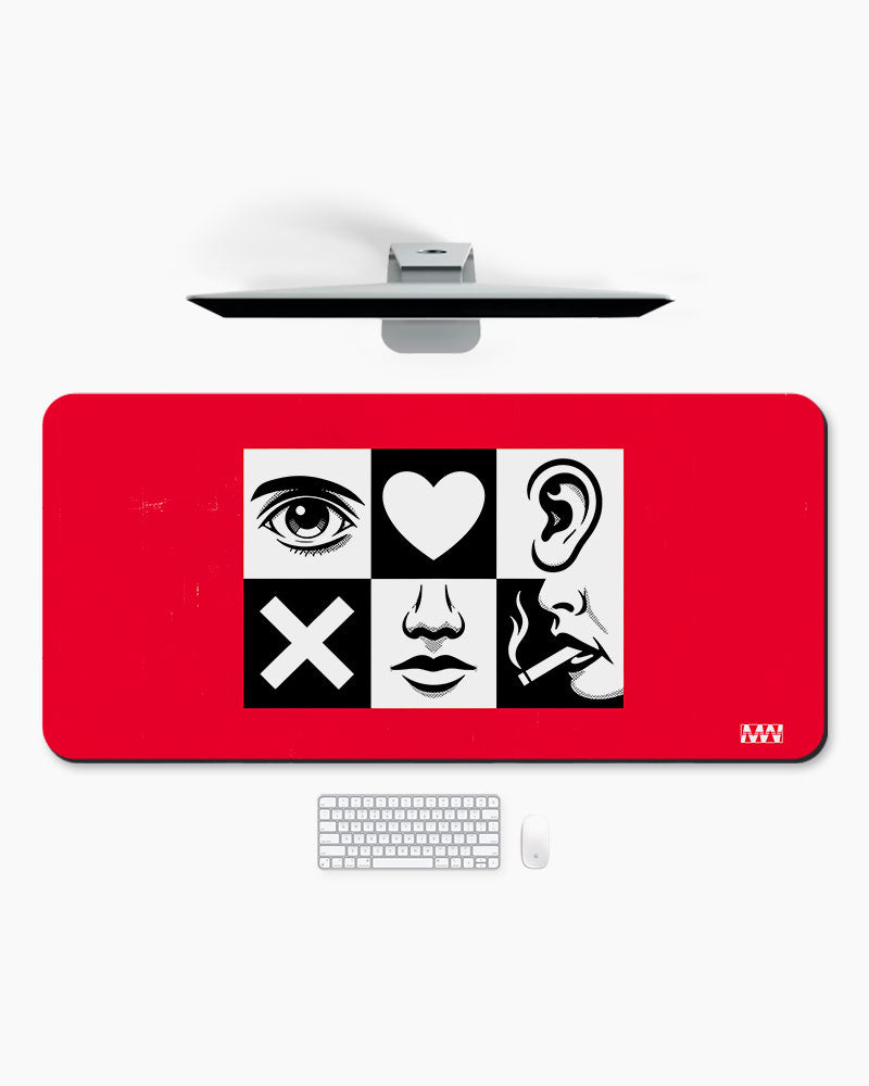 Icons of Impulse See Feel Hear Burn Deskmat