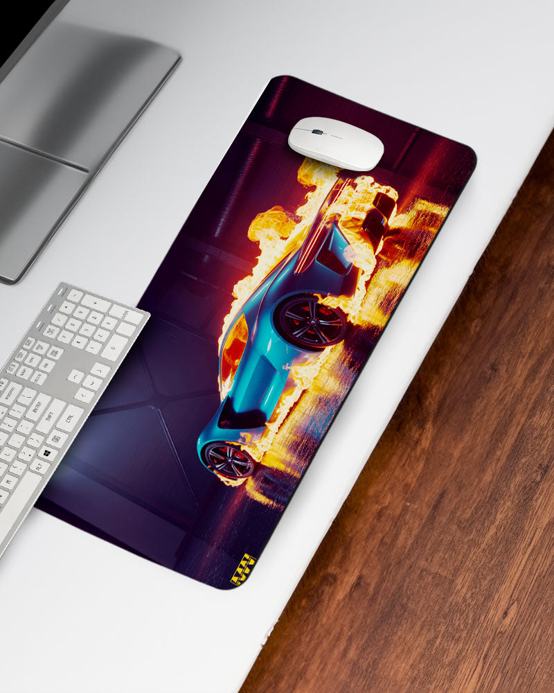 Ignition Fury Blue Blaze Racer DeskMat