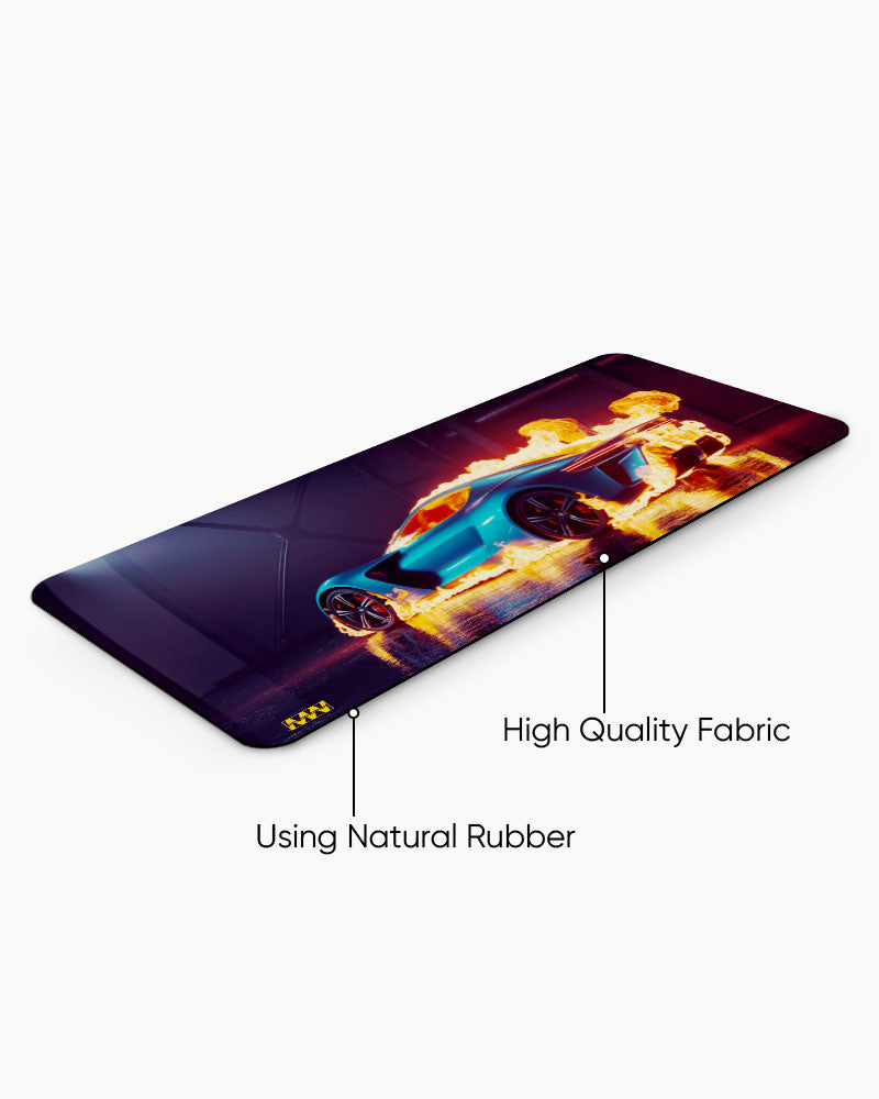 Ignition Fury Blue Blaze Racer DeskMat