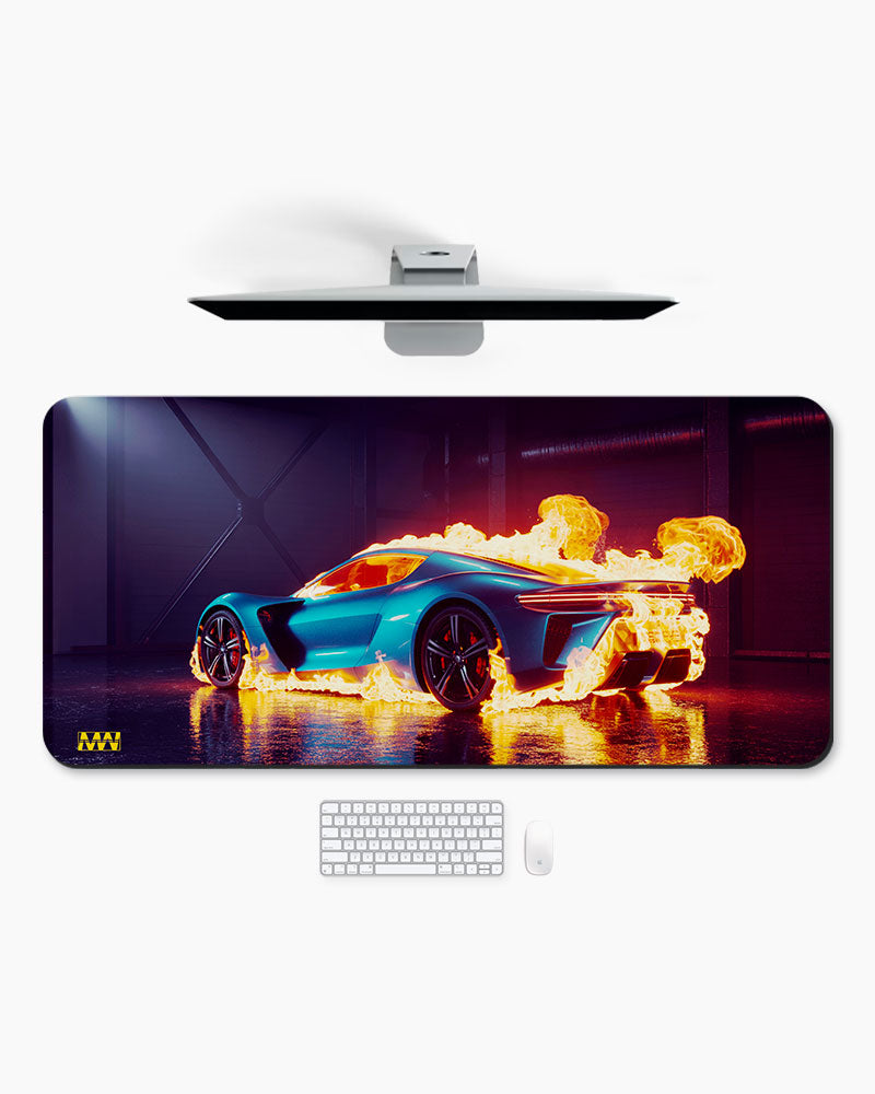 Ignition Fury Blue Blaze Racer DeskMat