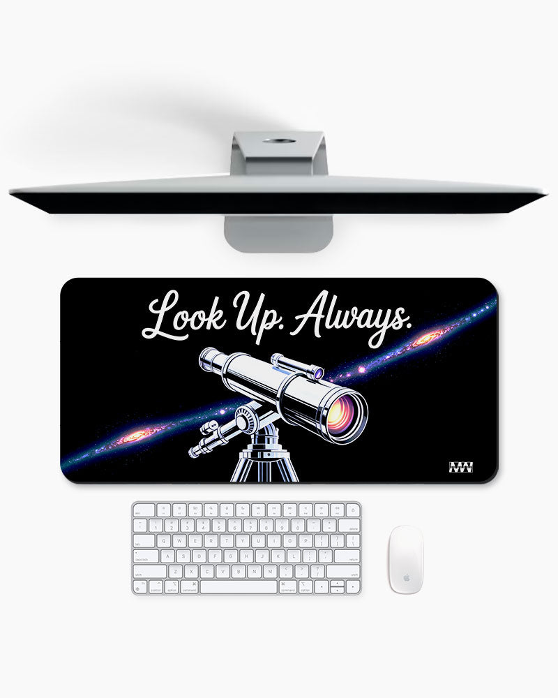 Infinity Above Cosmic Reflection Desk Mat