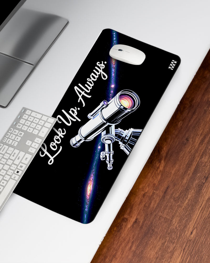 Infinity Above Cosmic Reflection Desk Mat