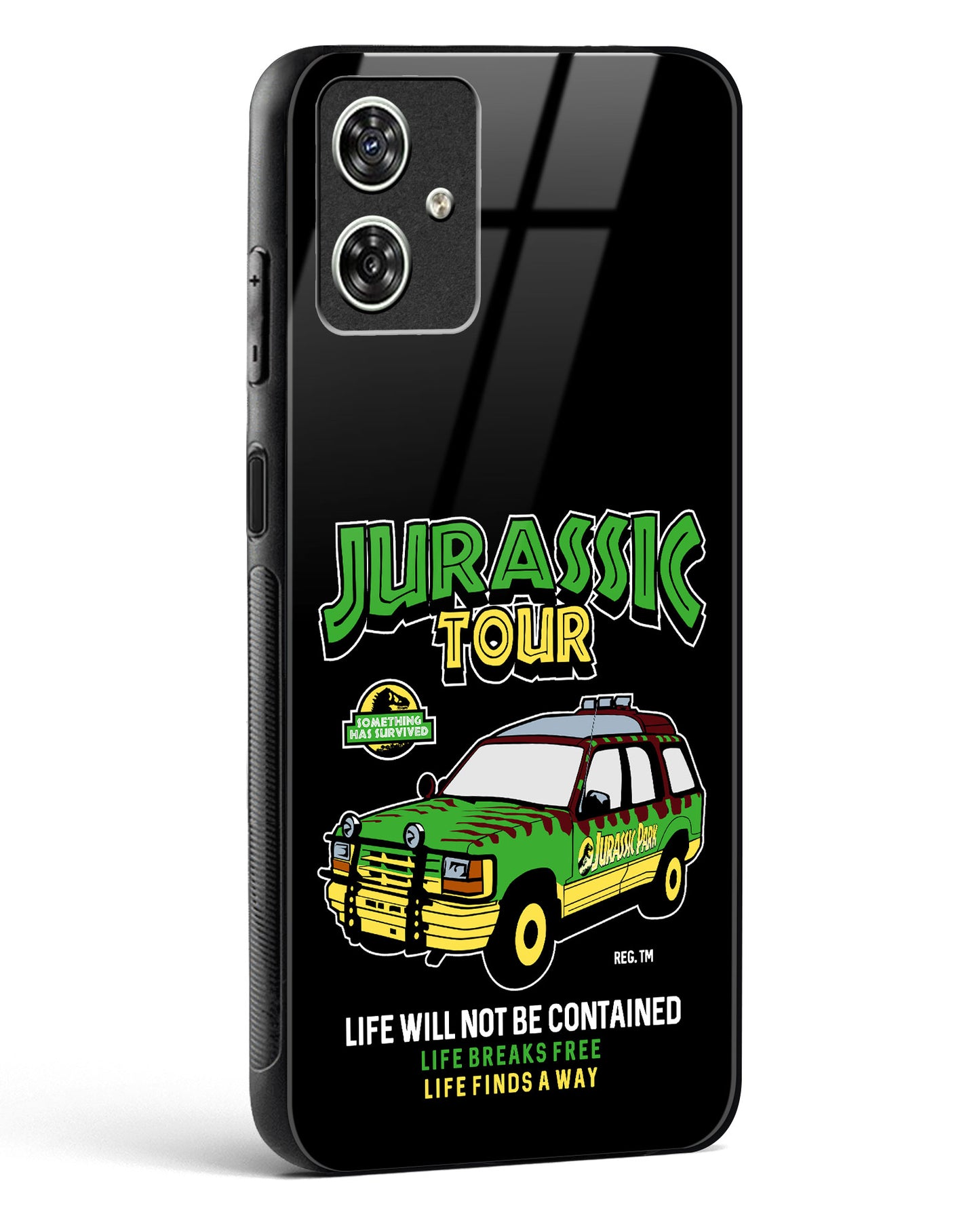 Jurassic Land Cruiser Glass Phone Case-Moto G54 5G