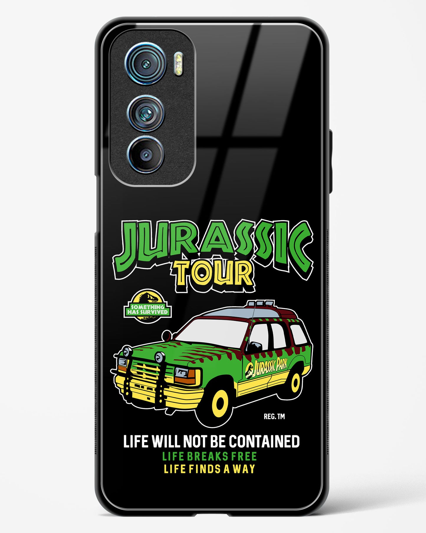 Jurassic Land Cruiser Glass Phone Case-Motorola Edge 30