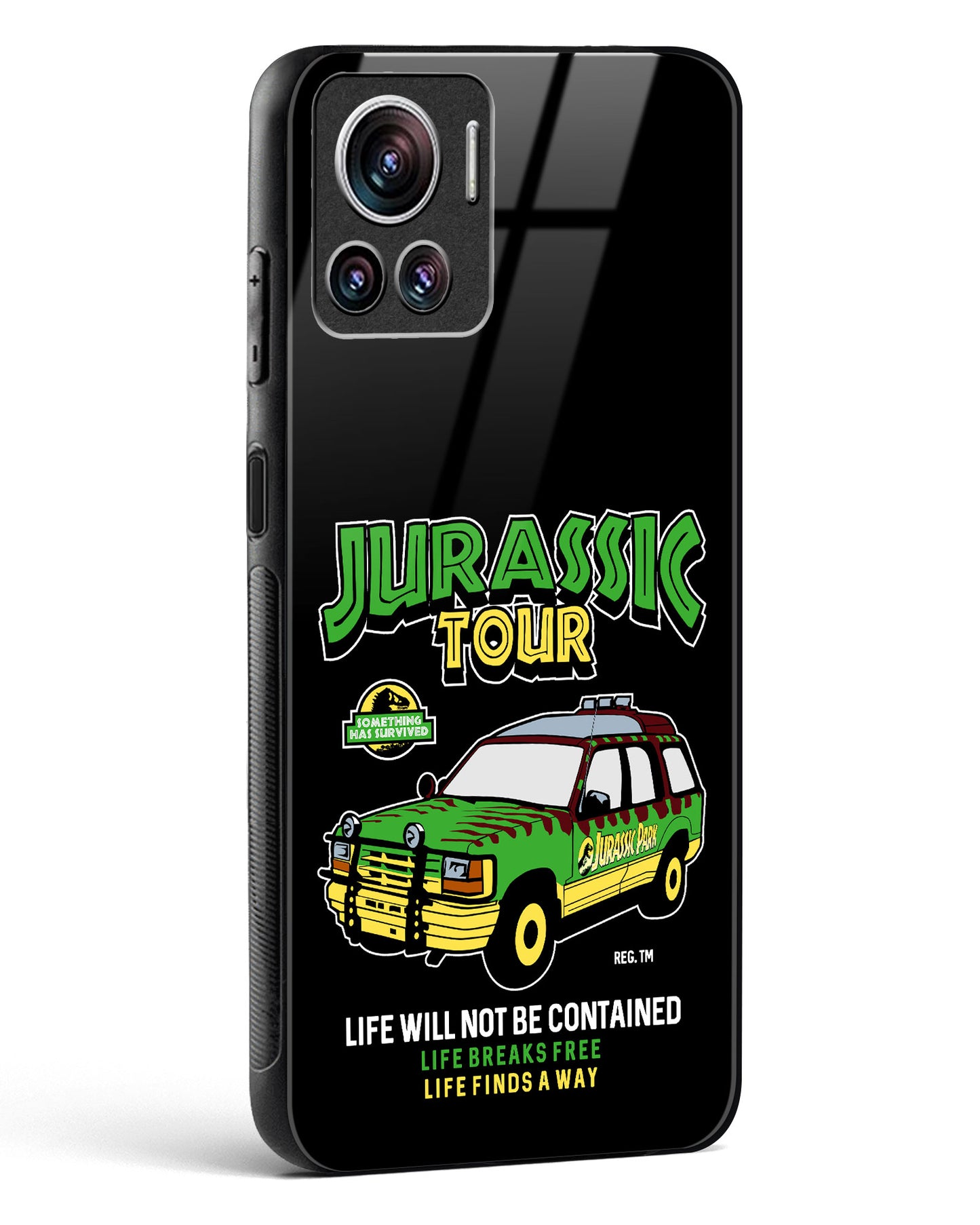 Jurassic Land Cruiser Glass Phone Case-Motorola Edge 30 Ultra