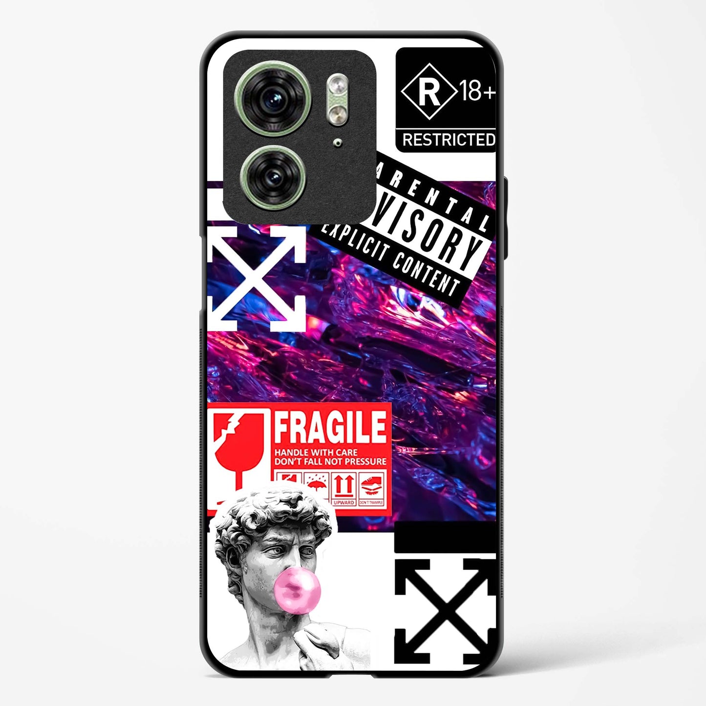 Juxtaposition Modern Art Glass Phone Case-Motorola Edge 40