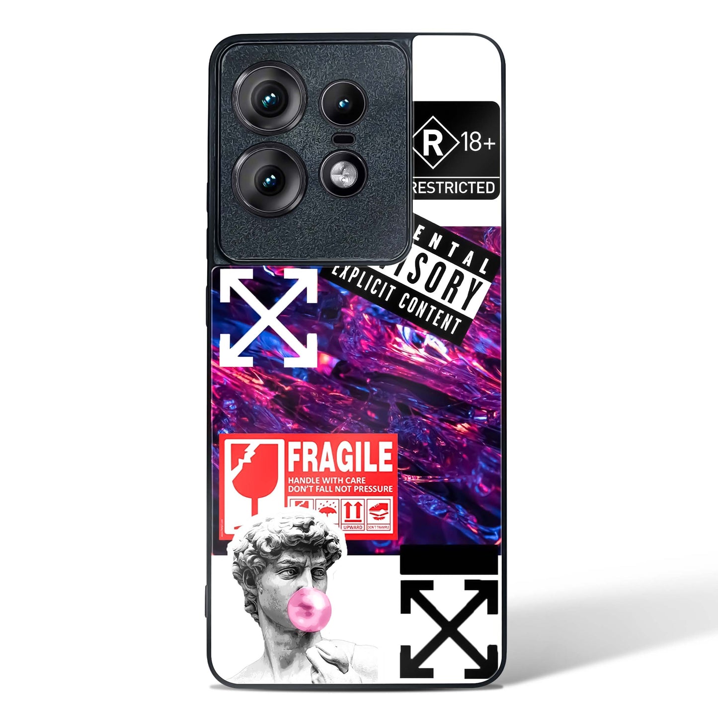 Juxtaposition Modern Art Glass Phone Case-Motorola Edge 50 Pro