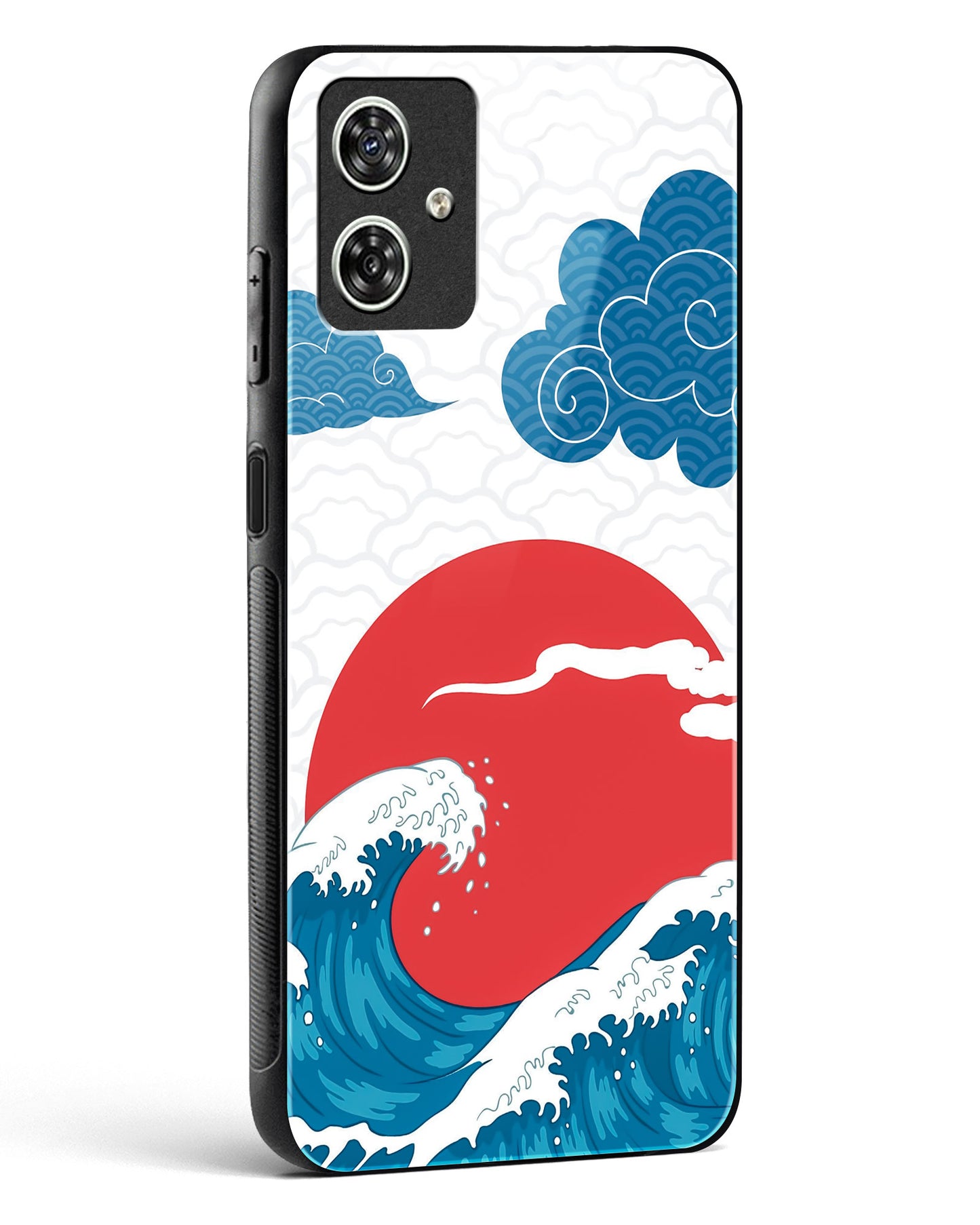 Kanagawa Wave Art Glass Phone Case-Moto G54 5G