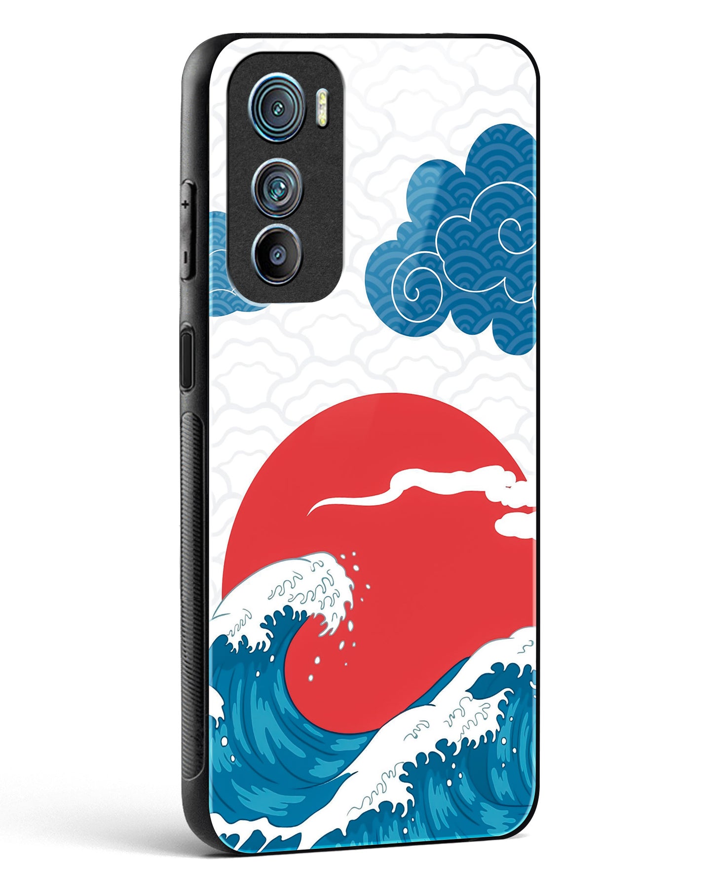 Kanagawa Wave Art Glass Phone Case-Motorola Edge 30