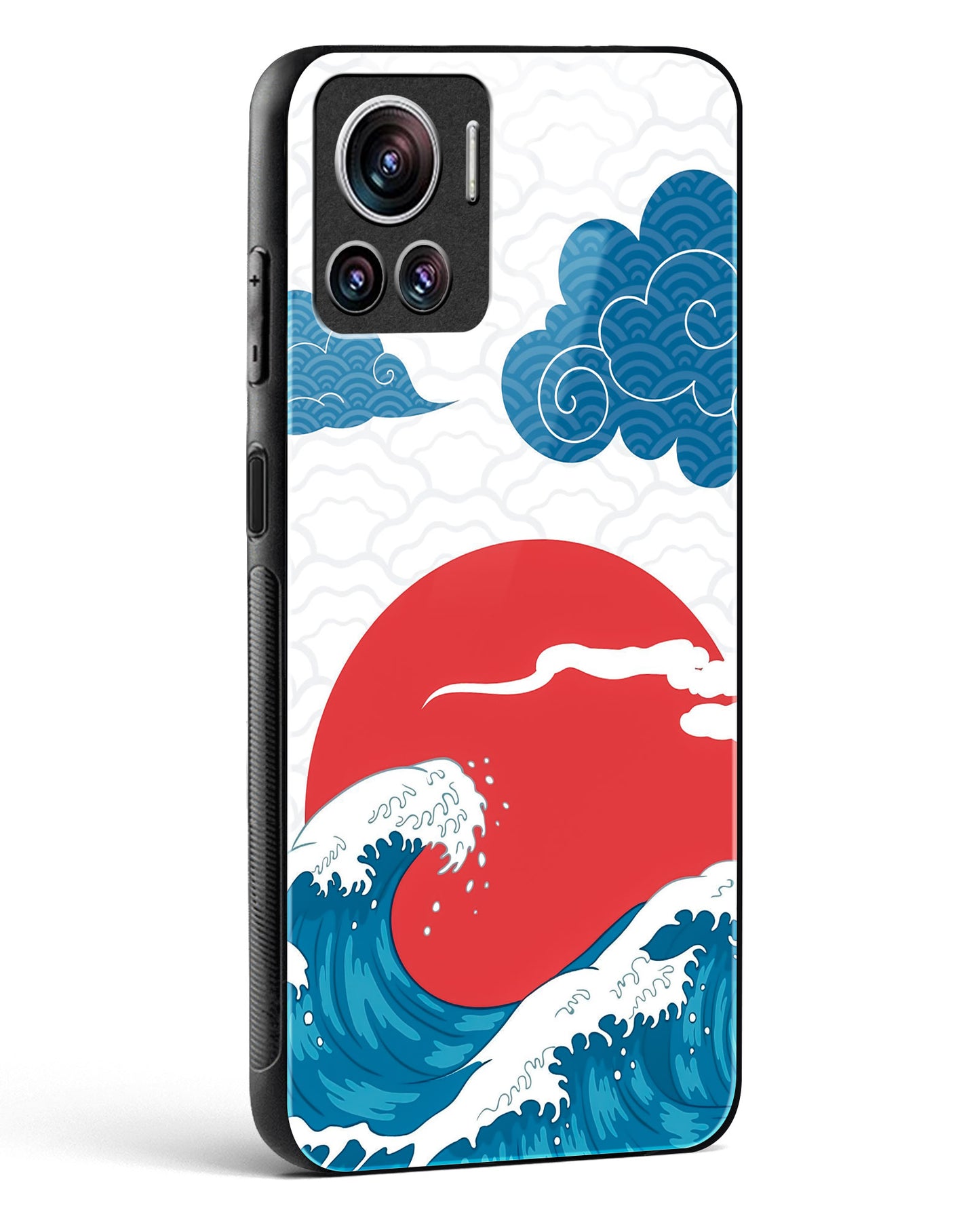 Kanagawa Wave Art Glass Phone Case-Motorola Edge 30 Ultra