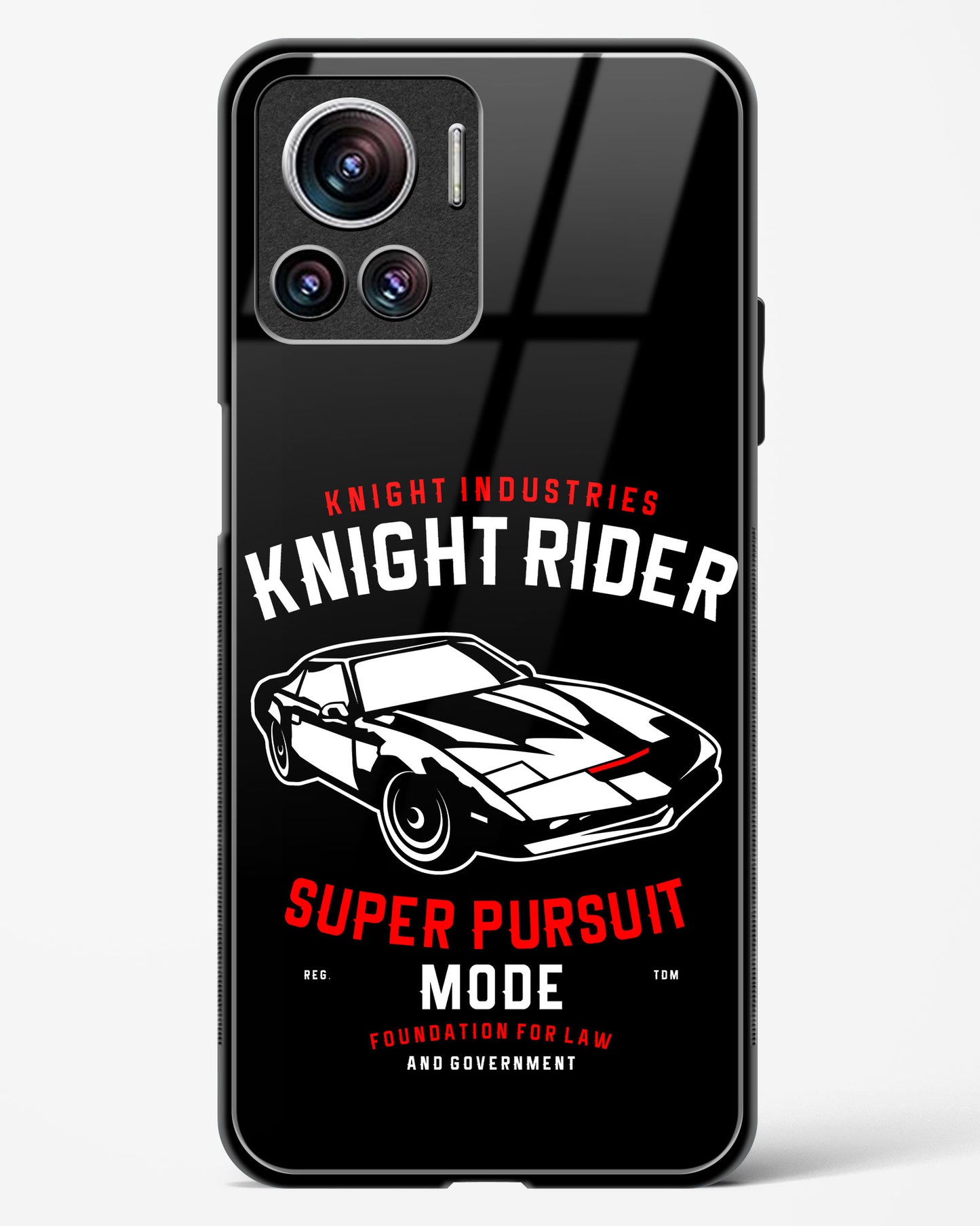 Knight Rider Pursuit Mode Glass Phone Case-Motorola Edge 30 Ultra