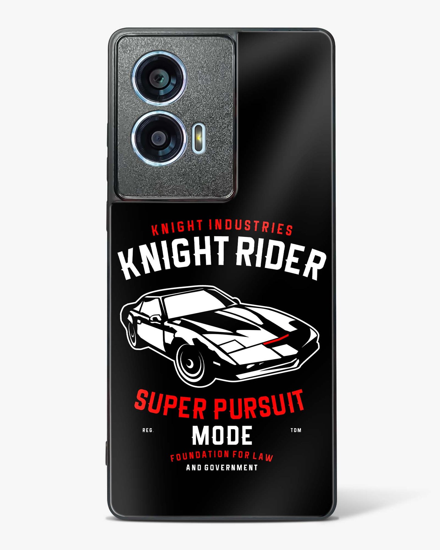 Knight Rider Pursuit Mode Glass Phone Case-Motorola Edge 50 Fusion
