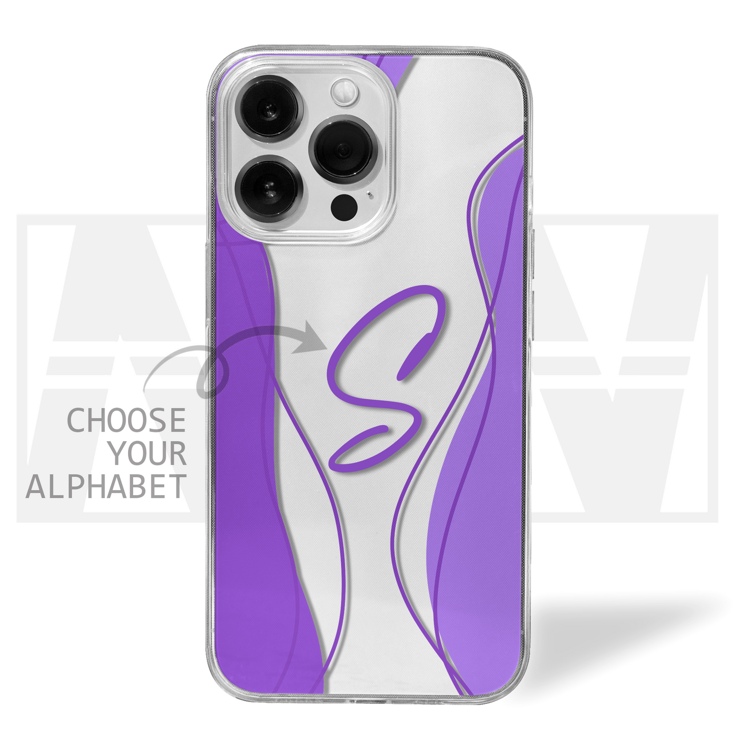 Personalized Letter Clear Silicone Case