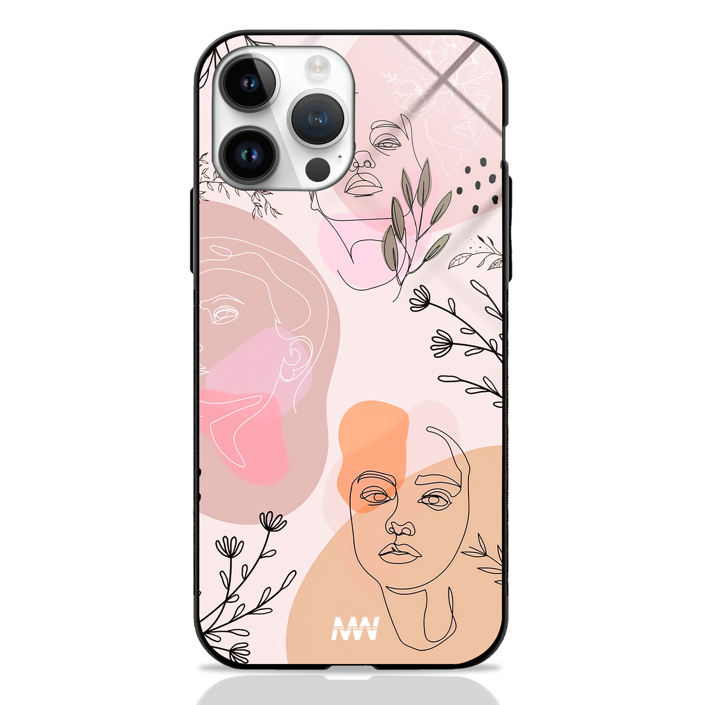 Lines Facescape Premium Glass Case - - MW Stuffs -