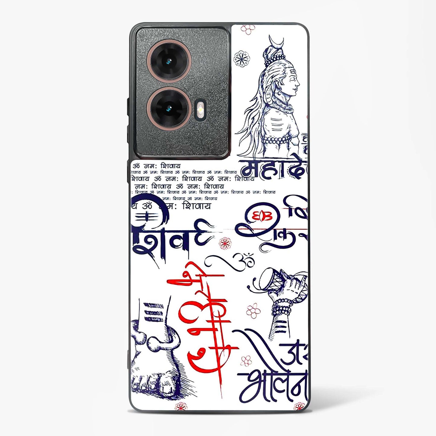 Lord Shiva Slogan Glass Phone Case-Moto G85 5G
