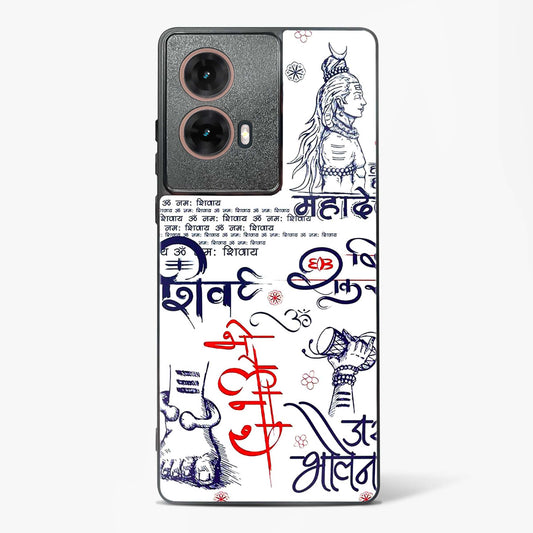 Lord Shiva Slogan Glass Phone Case-Moto G85 5G