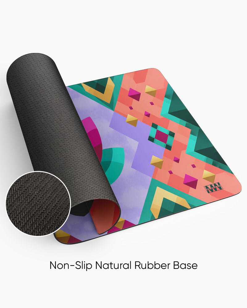 Lotus Radiance Geometry in Bloom Deskmat