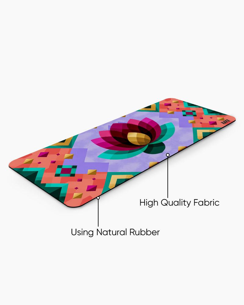 Lotus Radiance Geometry in Bloom Deskmat