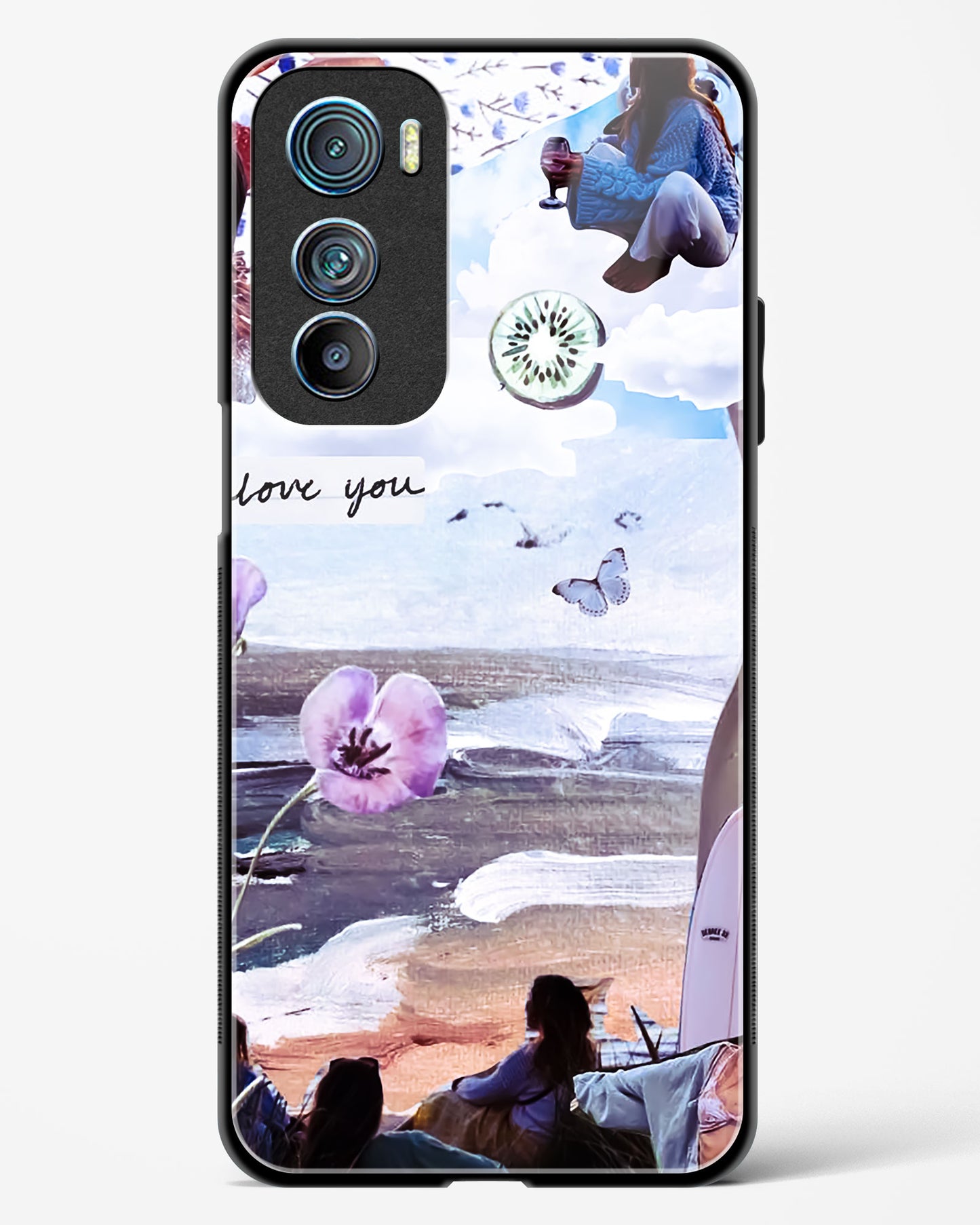 Lovely Beach Day Glass Phone Case-Motorola Edge 30