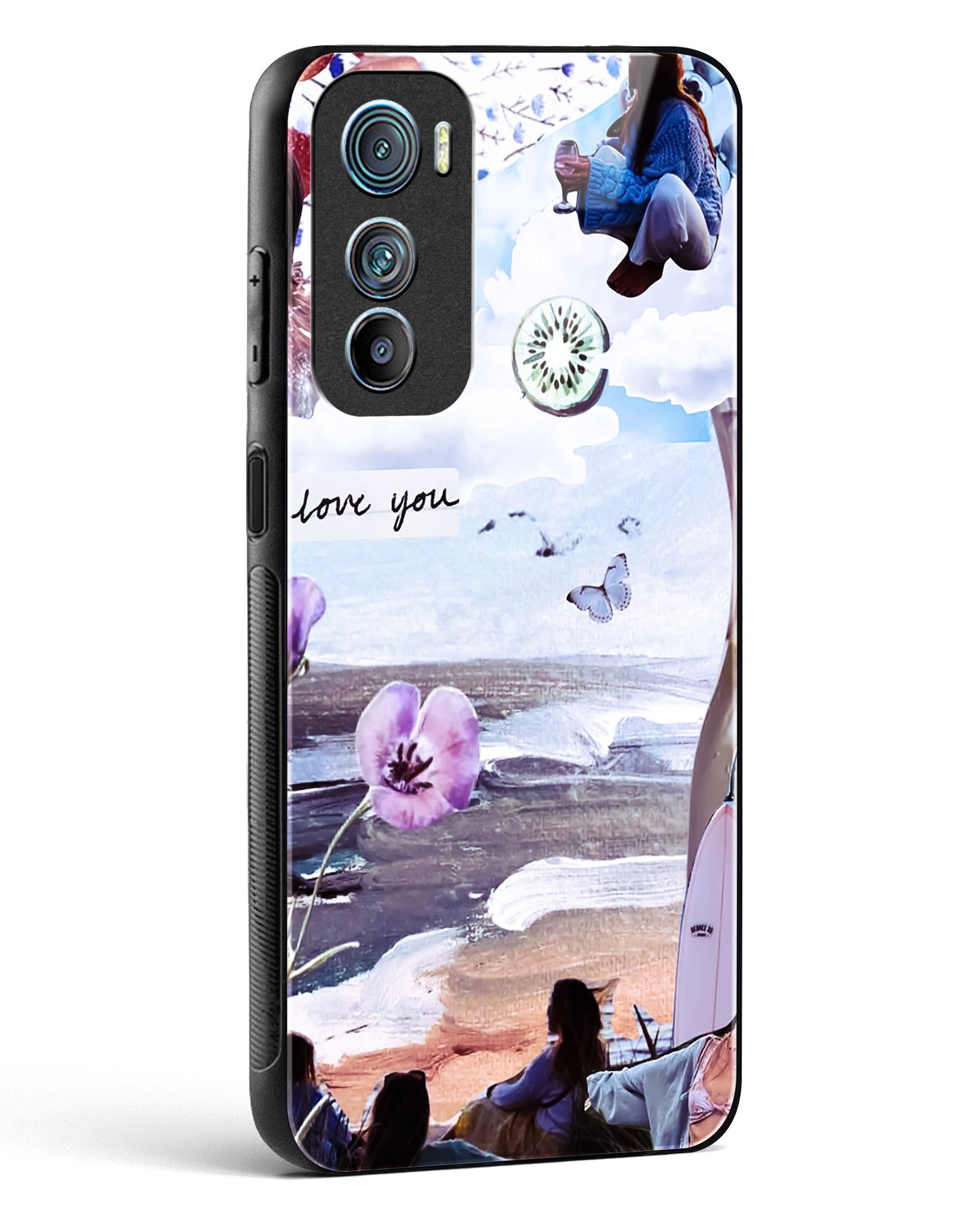 Lovely Beach Day Glass Phone Case-Motorola Edge 30