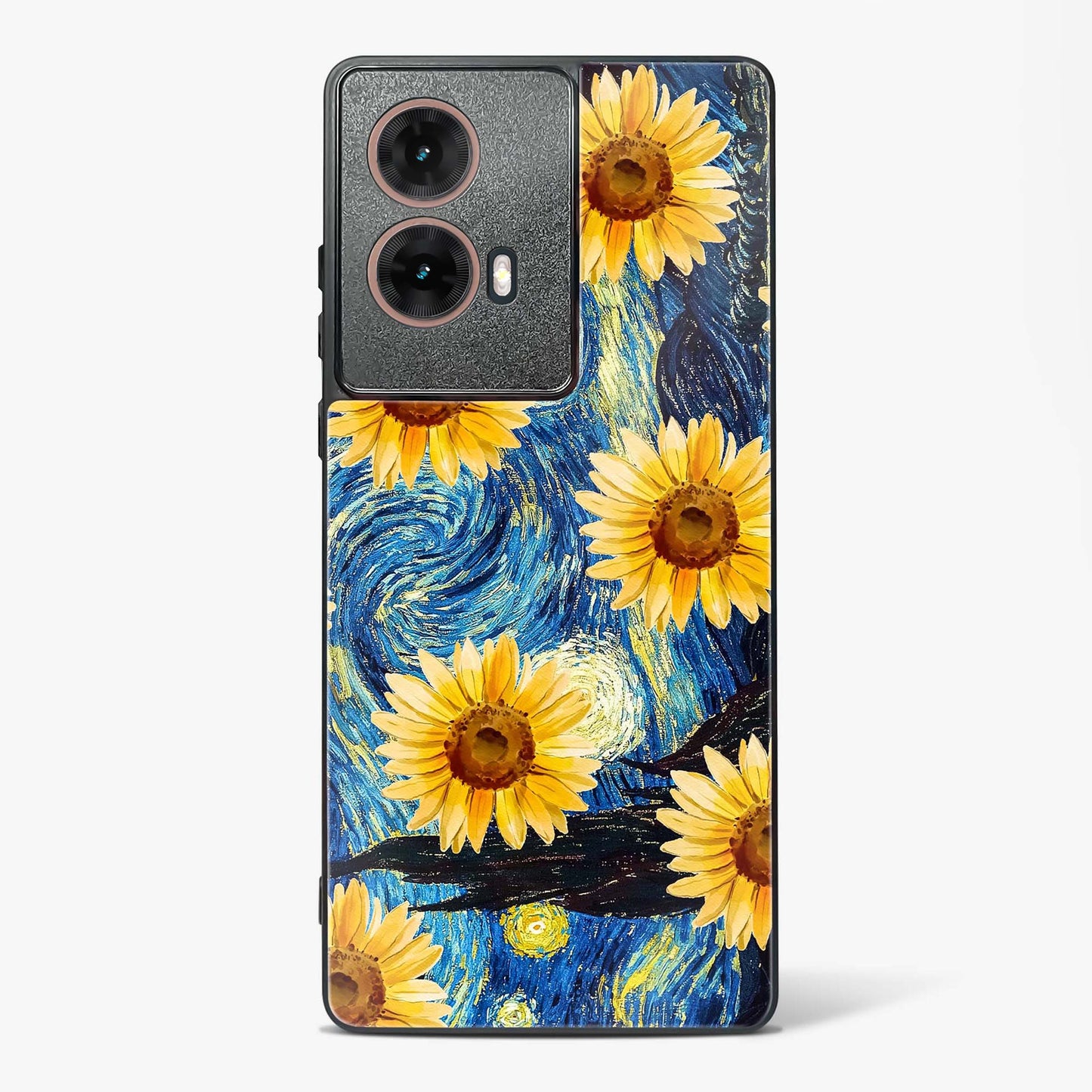 Luminous Sunflower Art Glass Phone Case-Moto G85 5G