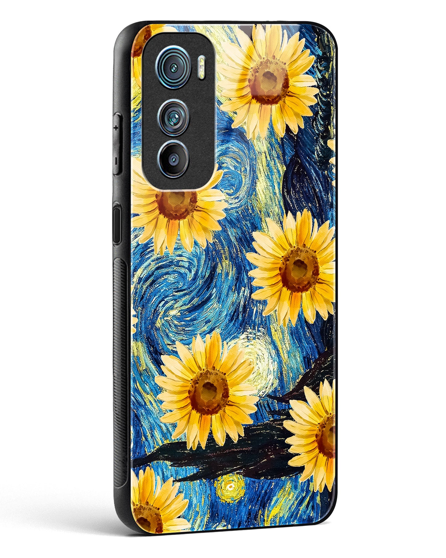 Luminous Sunflower Art Glass Phone Case-Motorola Edge 30