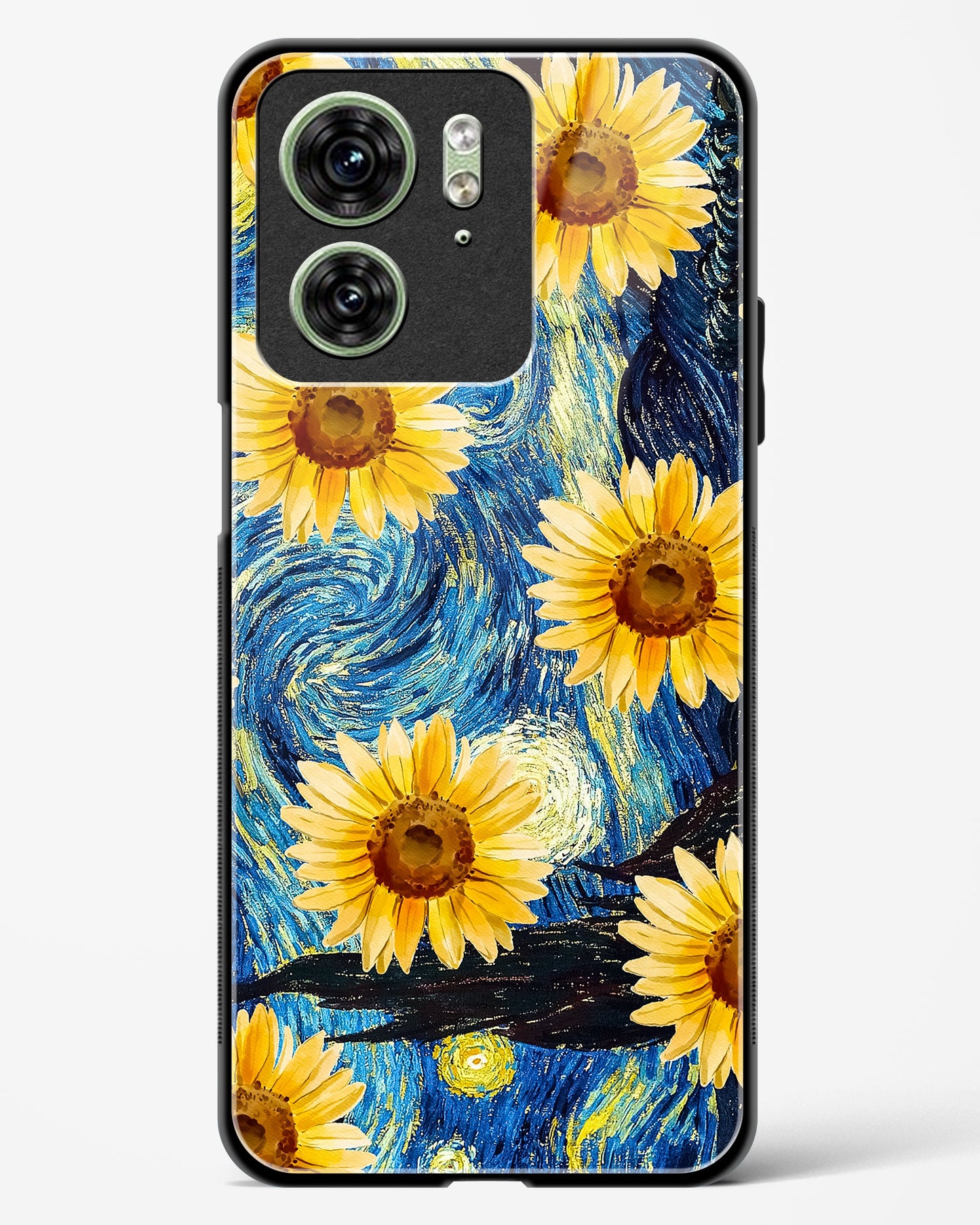 Luminous Sunflower Art Glass Phone Case-Motorola Edge 40