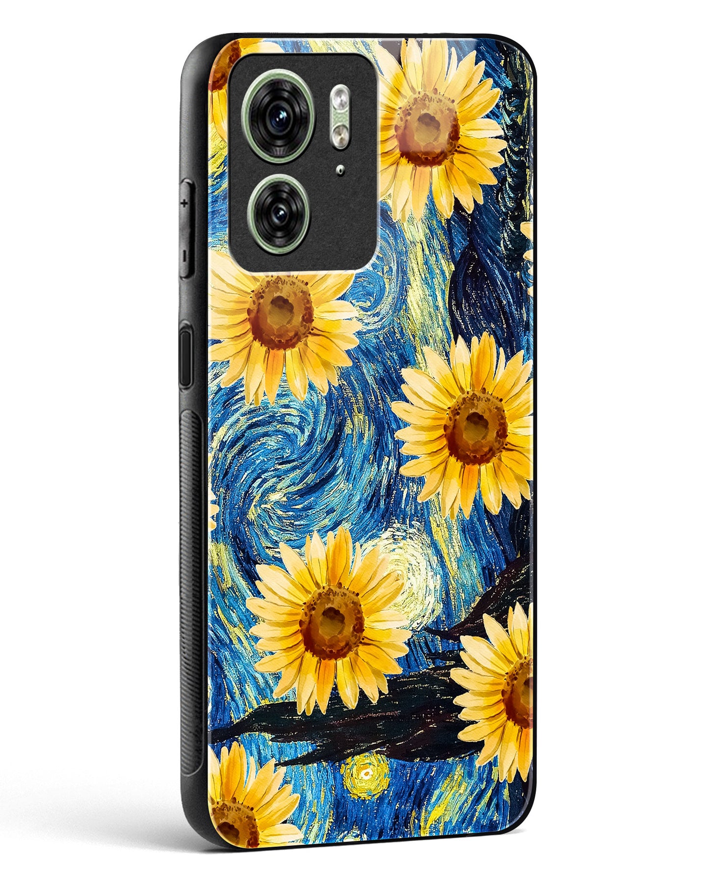 Luminous Sunflower Art Glass Phone Case-Motorola Edge 40
