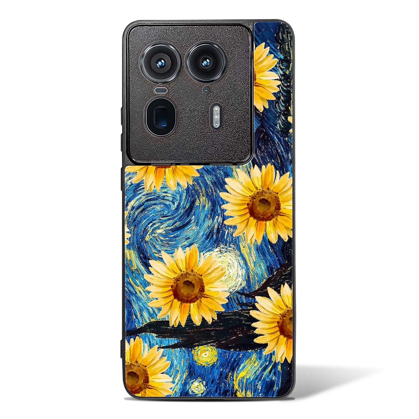 Luminous Sunflower Art Glass Phone Case-Motorola Edge 50 Ultra