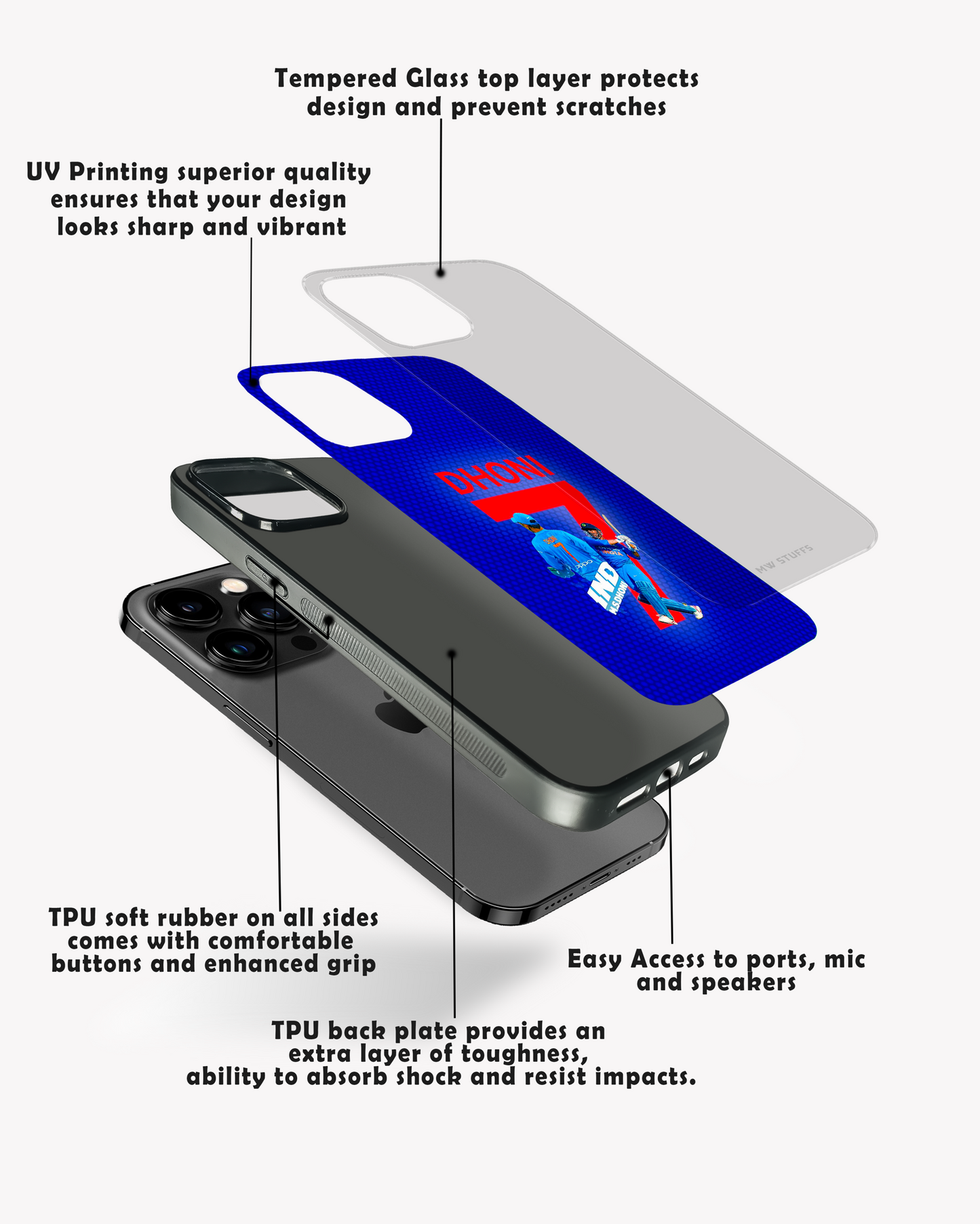MSD Player No.7 Glass Case - - MW Stuffs -