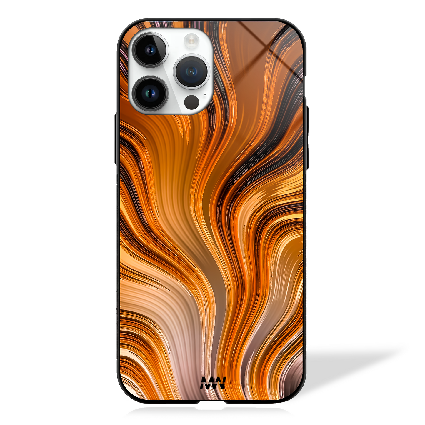 Molten Swirl Marble Design Glass Case