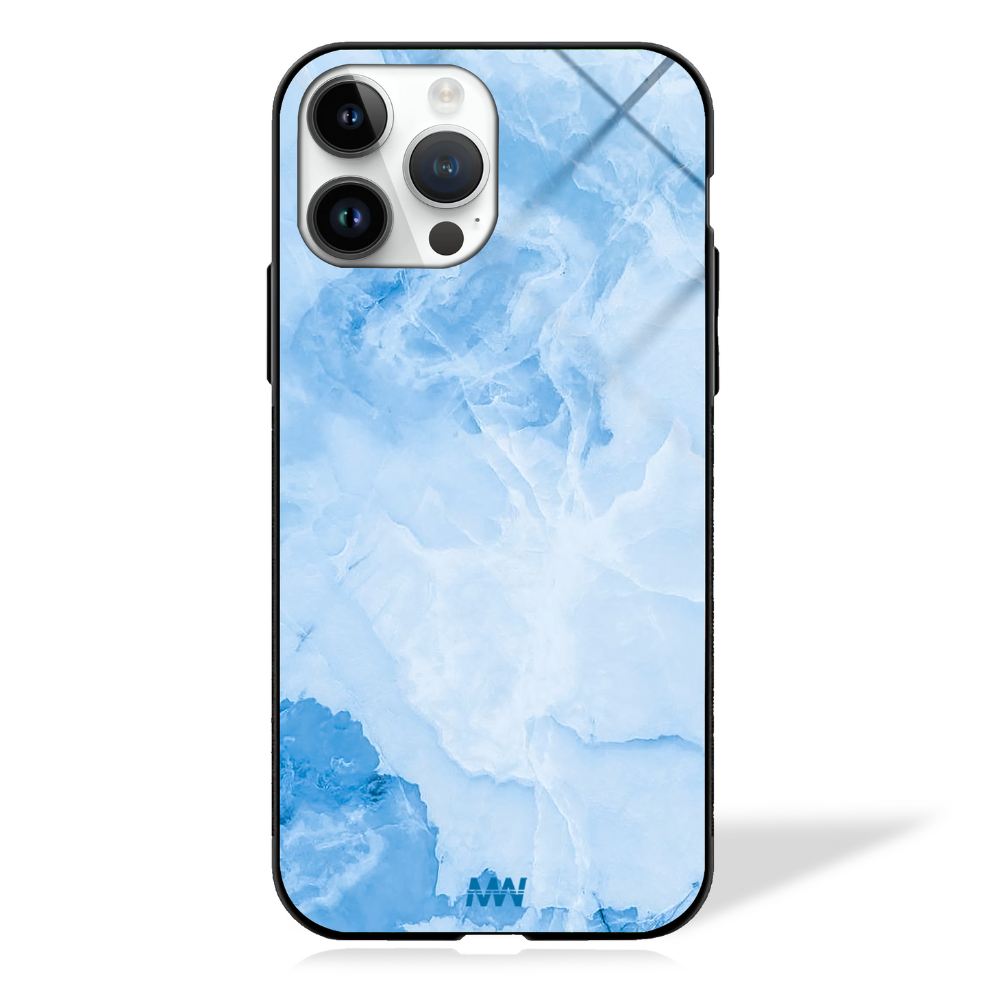 Blue Reverie Marble Design Glass Case